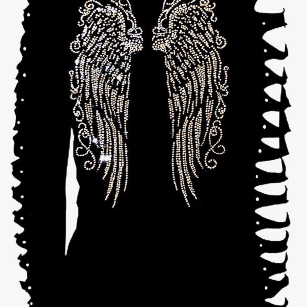 COPY - Women’s 2x 18/20w rhinestone bling angle wings top